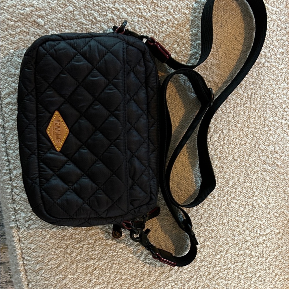 MZ Wallace Black Quilted Crossbody Bag